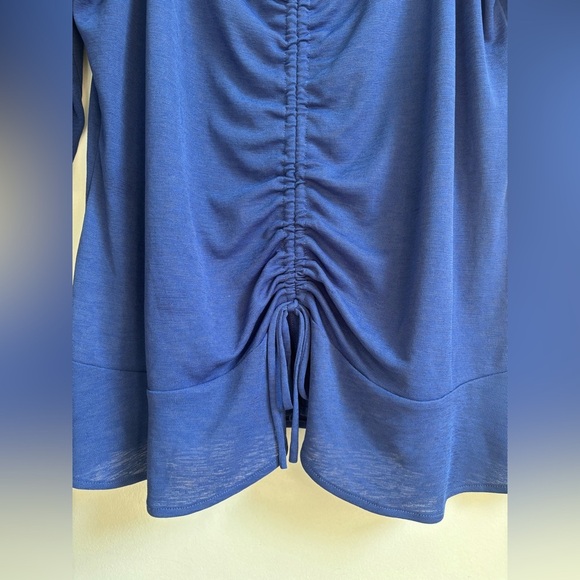 Addition Elle Royal Blue Ruched Blouse - Picture 3 of 6